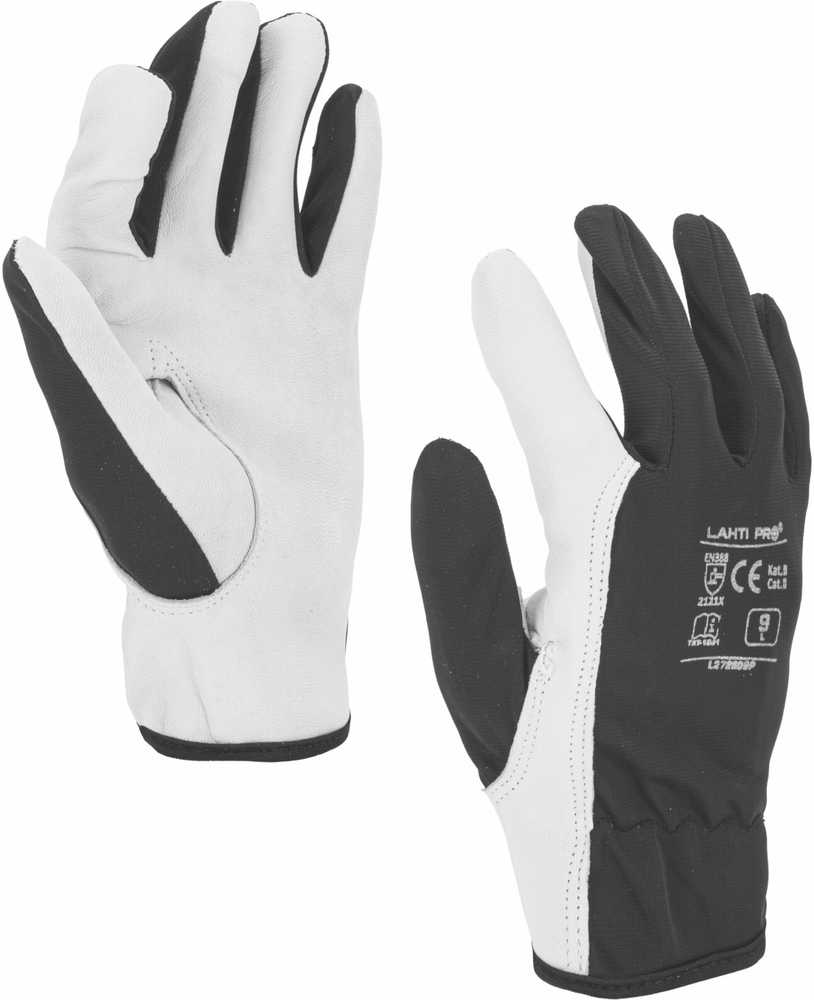 Lahti Pro Rękawice Juodos odinės pirštinės l272209p, 12 porų, "9", ce, Lahti