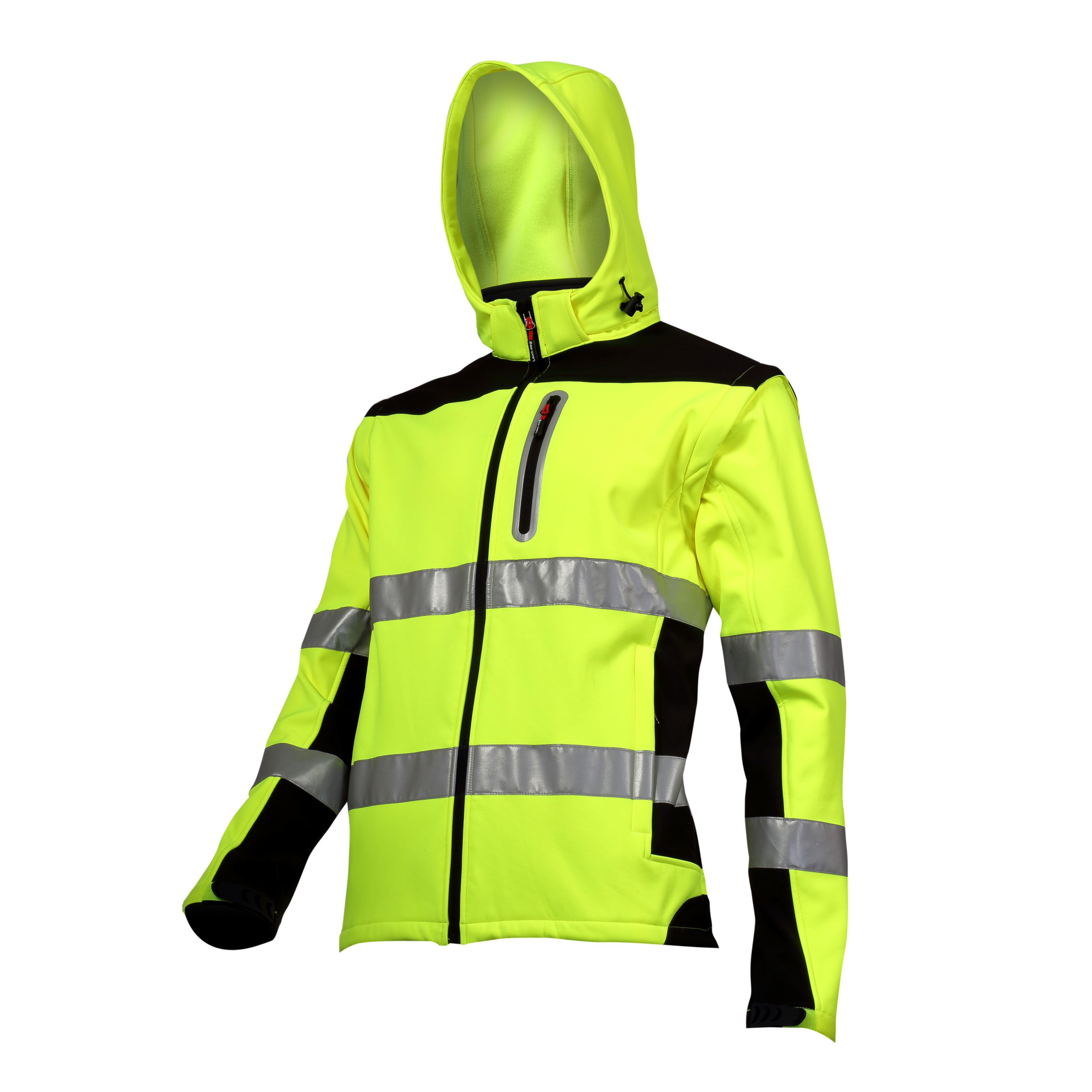 Lahti Pro Įspėjamasis softshell džemperis su nuimamomis rankovėmis, geltonas, "s", ce, Lahti