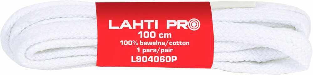 Lahti Pro Batų raišteliai Plokšti 100 cm Balta