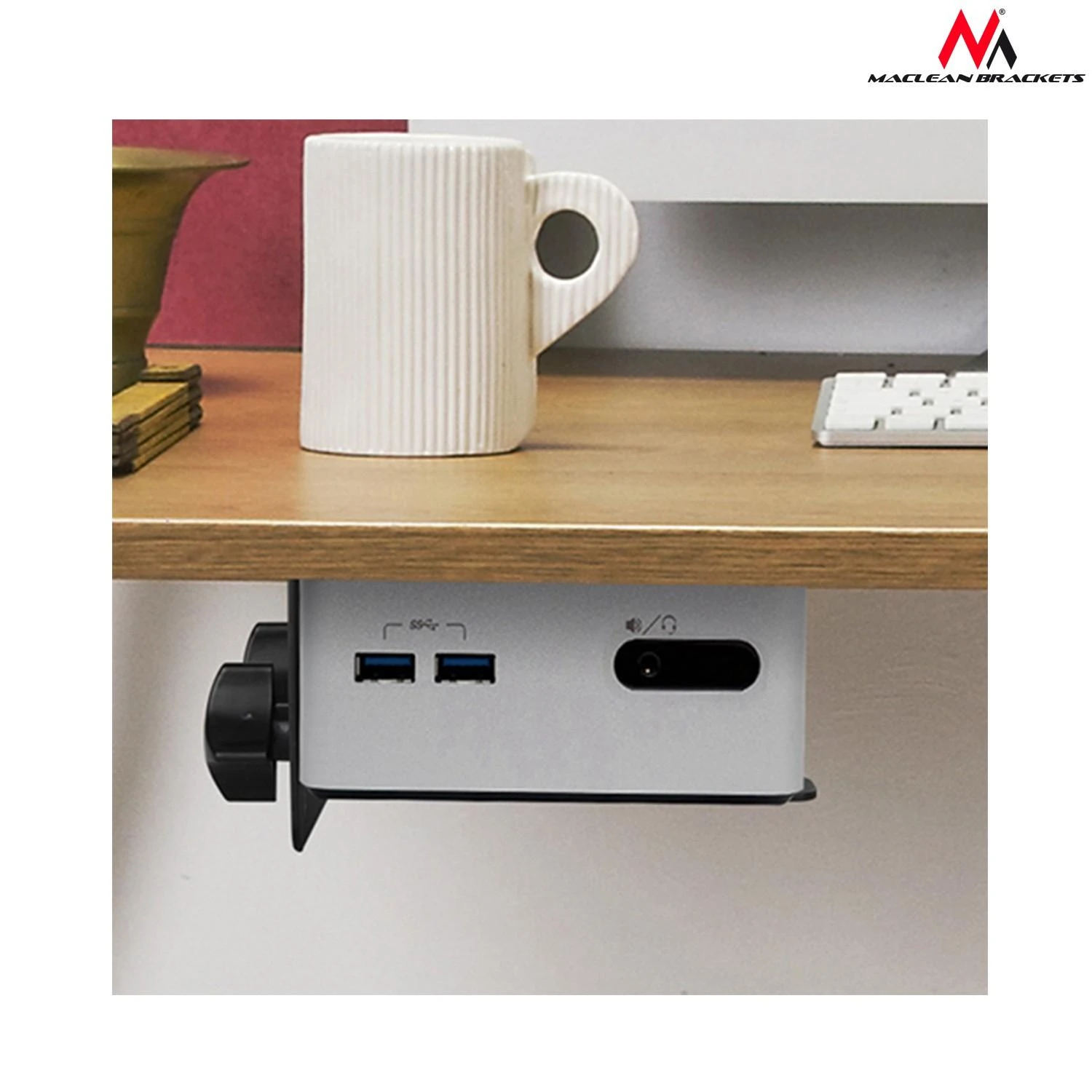 MACLEAN MC-720 Maclean MC-720 laikiklis mini kompiuteriams NUC MAC mini CPU juodas 5kg