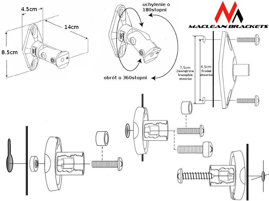 TV laikiklis Maclean MC-528