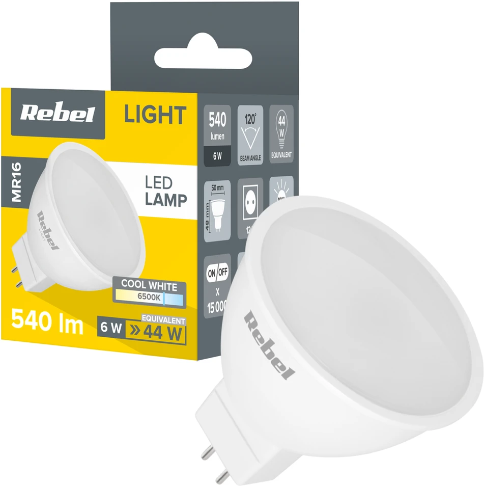 Lampa Led Rebel 6W, MR16, 6500K, 12V