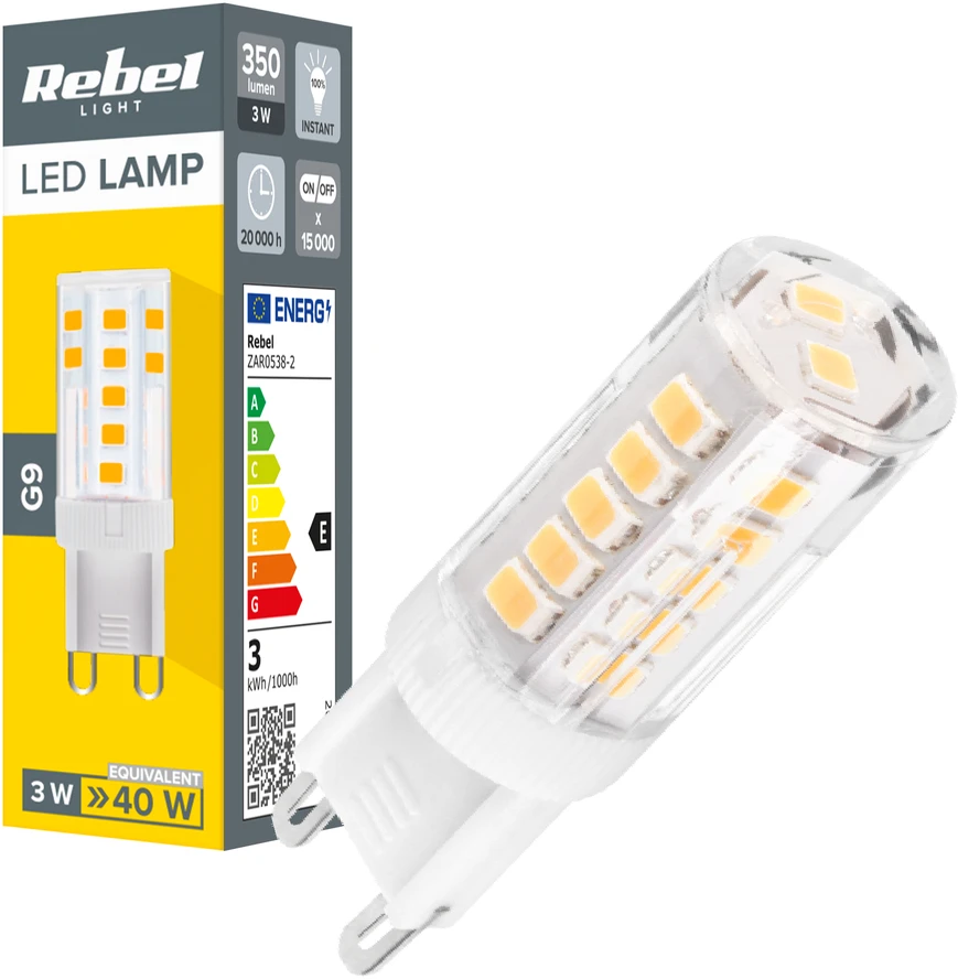 Led Rebel G9 lempa, 3W, 4000K, 230V