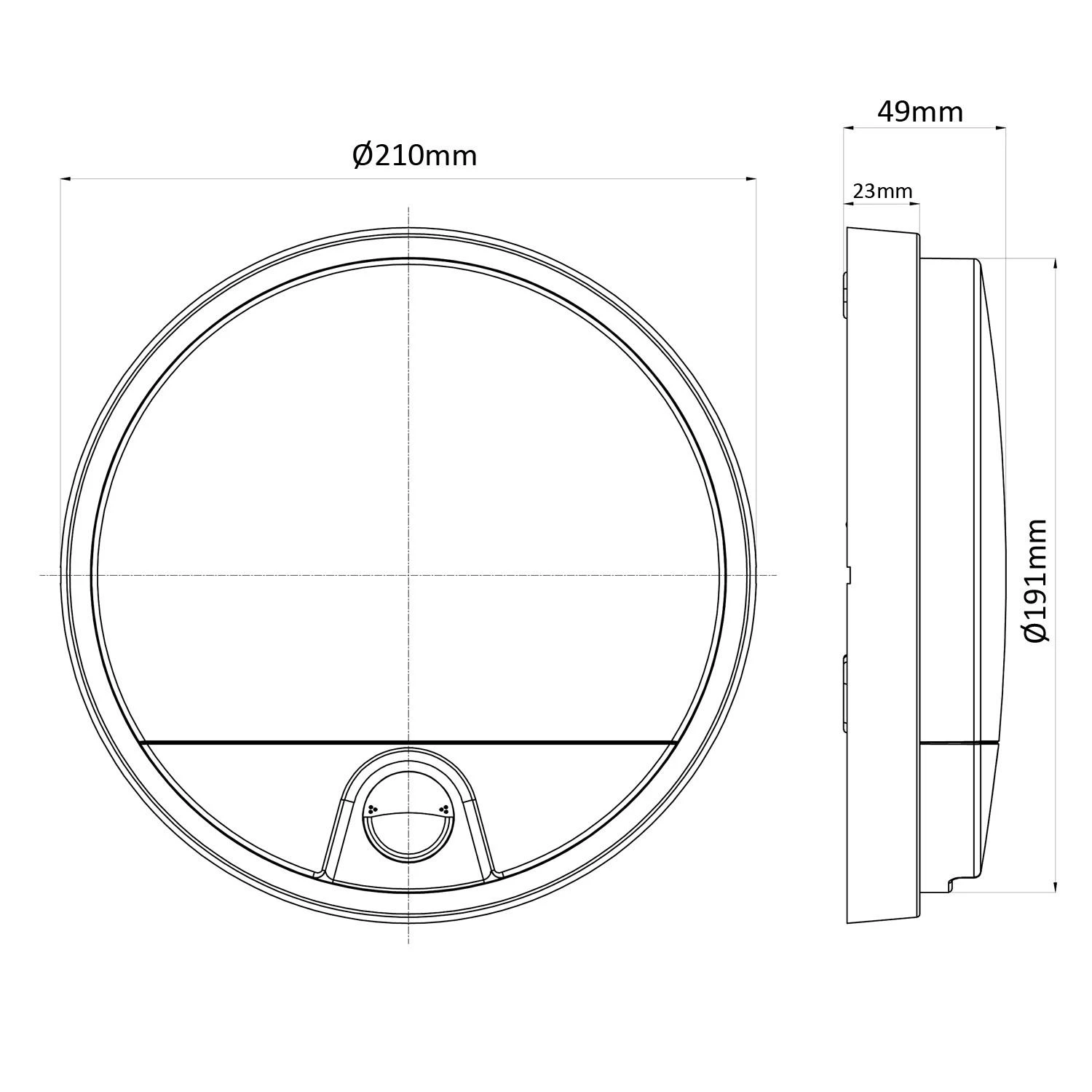 MACLEAN MCE291W LED lempa su infraraudonųjų spindulių judesio jutikliu, 15W IP54, baltos spalvos