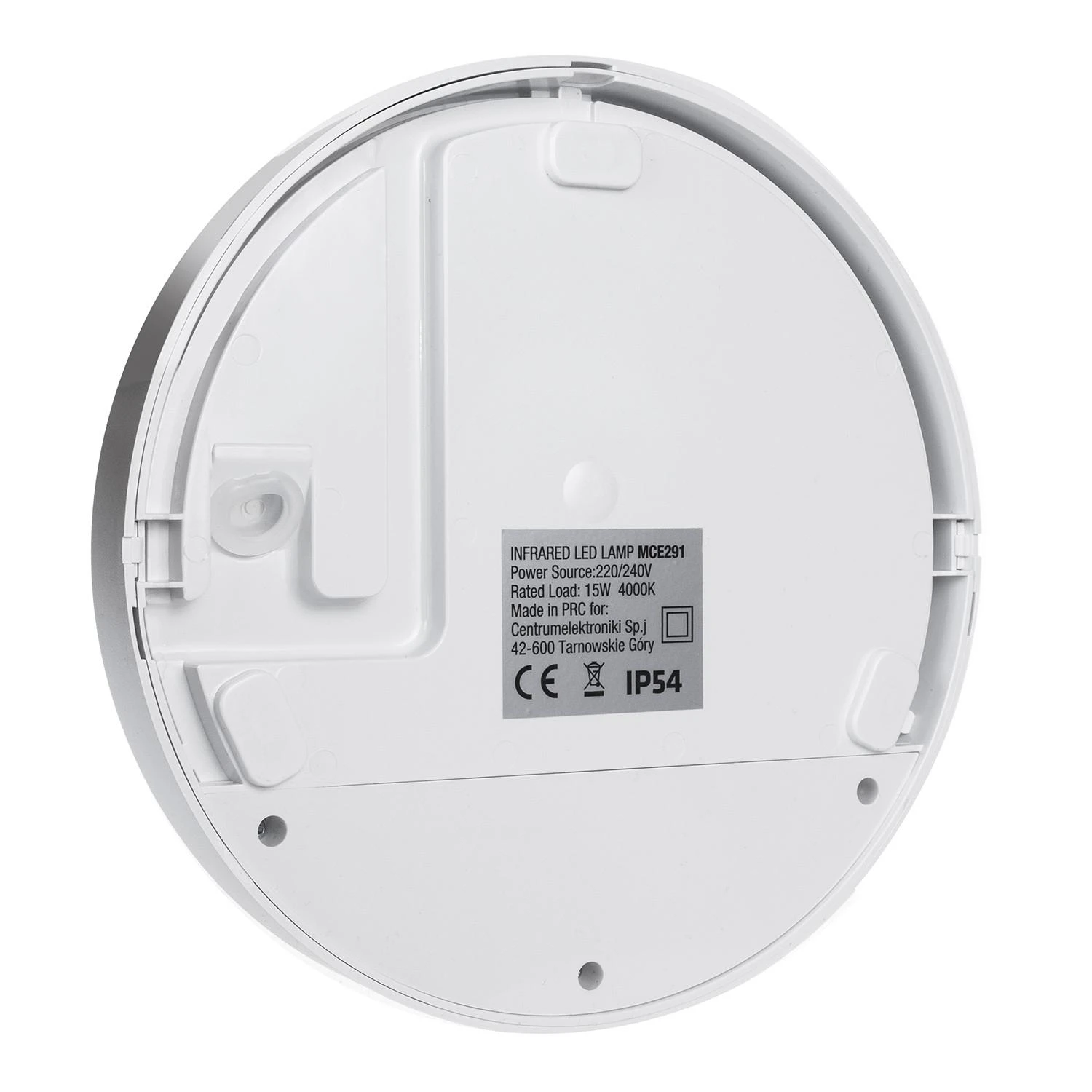 MACLEAN MCE291W LED lempa su infraraudonųjų spindulių judesio jutikliu, 15W IP54, baltos spalvos