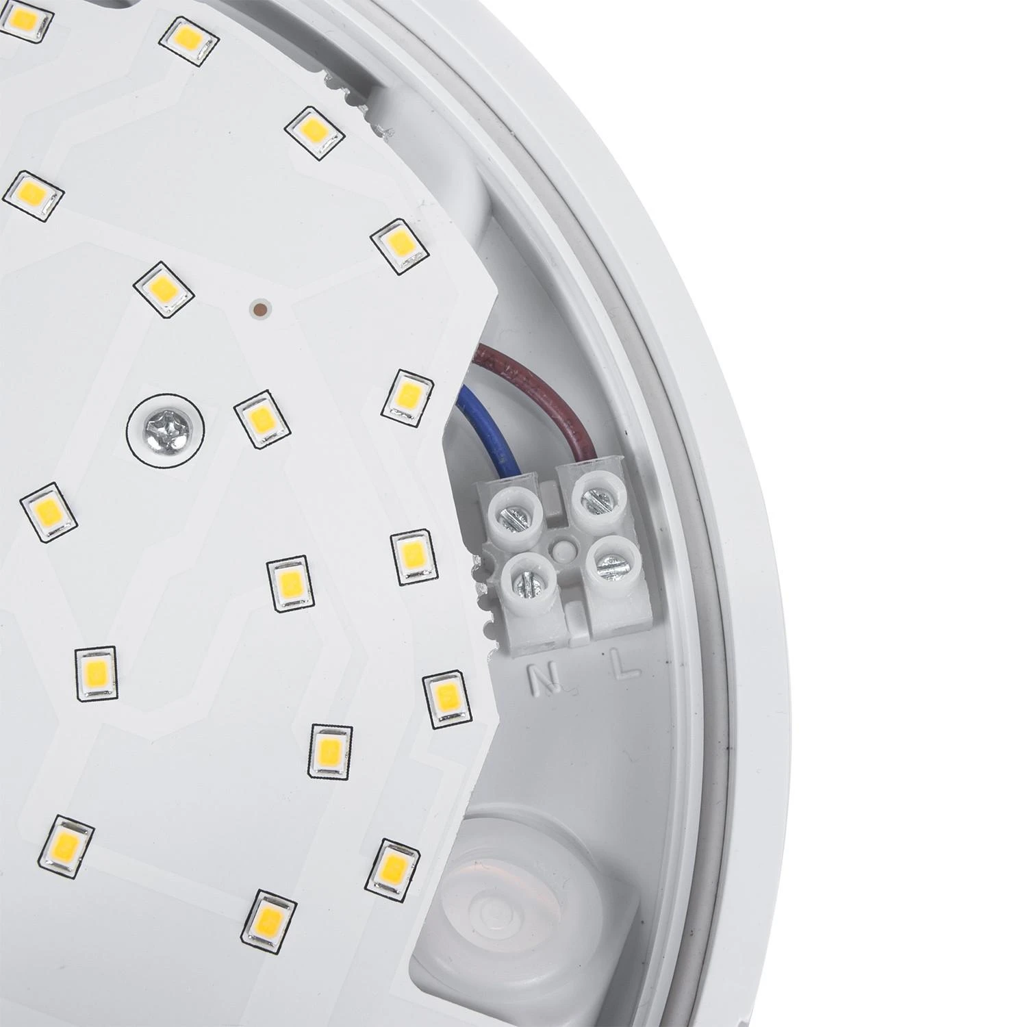 MACLEAN MCE291W LED lempa su infraraudonųjų spindulių judesio jutikliu, 15W IP54, baltos spalvos