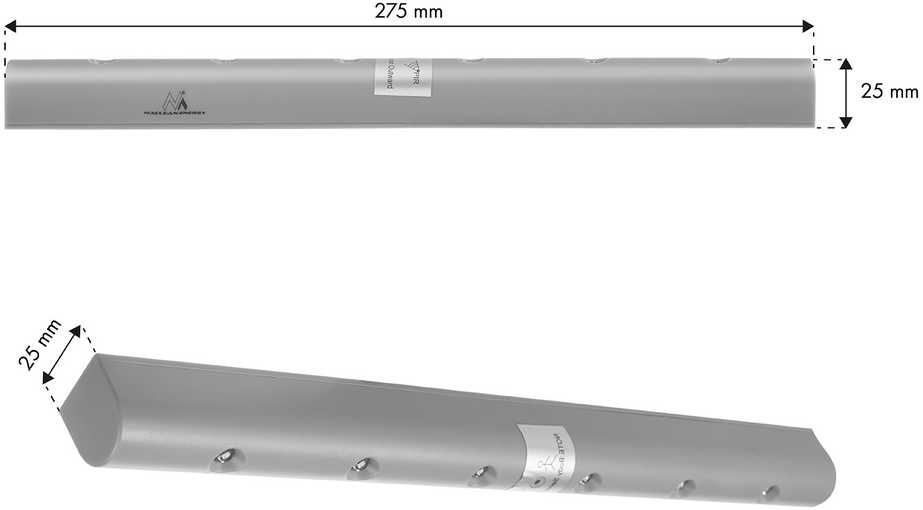 „Maclean“ 6 LED virtuvės šviestuvas po spintele, pailgas, su judesio jutikliu, 5xAAA, MCE123 + 5x „Varta R-03 LR03 AAA“ šarminės baterijos