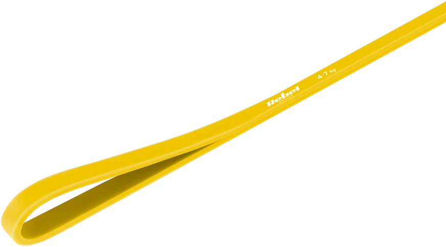 Latekso mankštos juosta - Power Band PL-1, geltona 4-7kg REBEL ACTIVE