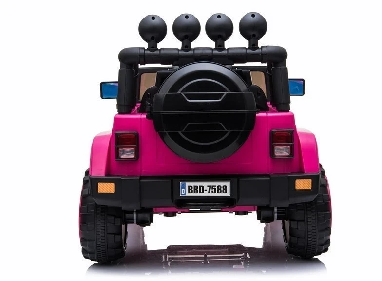 Lean Cars Akumuliatorinis vienvietis automobilis vaikams Jeep BRD-7588, 4x4, rožinės spalvos