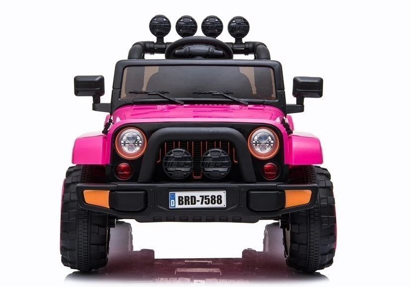 Lean Cars Akumuliatorinis vienvietis automobilis vaikams Jeep BRD-7588, 4x4, rožinės spalvos