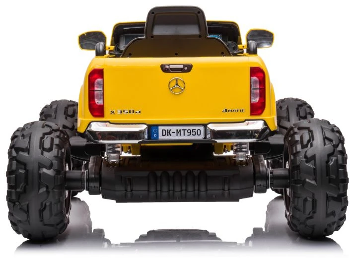 Lean Cars Vienvietis vaikiškas elektromobilis Mercedes DK-MT950 4x4, geltonas