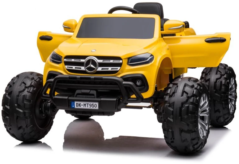 Lean Cars Vienvietis vaikiškas elektromobilis Mercedes DK-MT950 4x4, geltonas