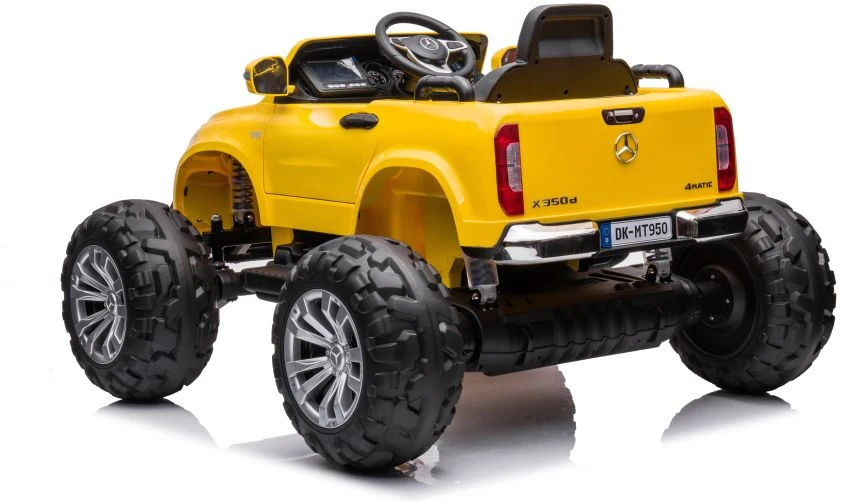 Lean Cars Vienvietis vaikiškas elektromobilis Mercedes DK-MT950 4x4, geltonas