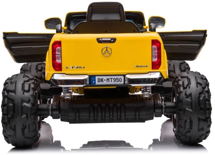 Lean Cars Vienvietis vaikiškas elektromobilis Mercedes DK-MT950 4x4, geltonas