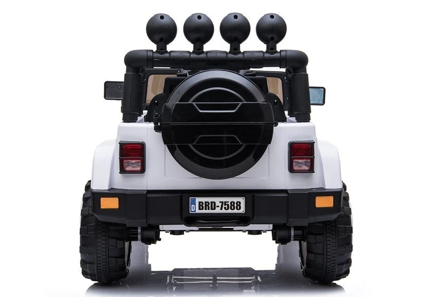 Lean Cars Akumuliatorinis vienvietis automobilis vaikams Jeep BRD-7588, 4x4, baltos spalvos