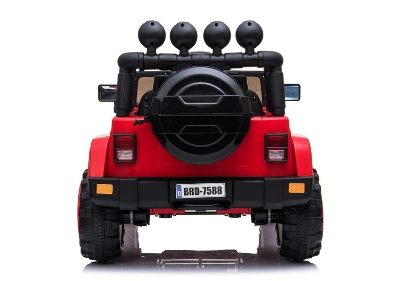Lean Cars Akumuliatorinis vienvietis automobilis vaikams Jeep BRD-7588, 4x4, raudonos spalvos