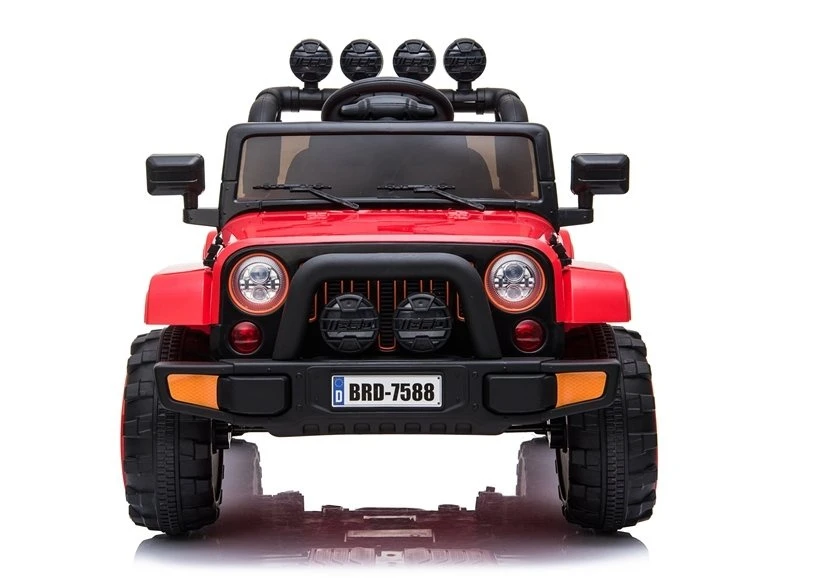 Lean Cars Akumuliatorinis vienvietis automobilis vaikams Jeep BRD-7588, 4x4, raudonos spalvos