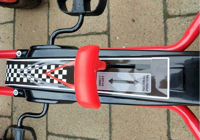 Lean Cars Gokart raudoni A-15 pripučiami ratai