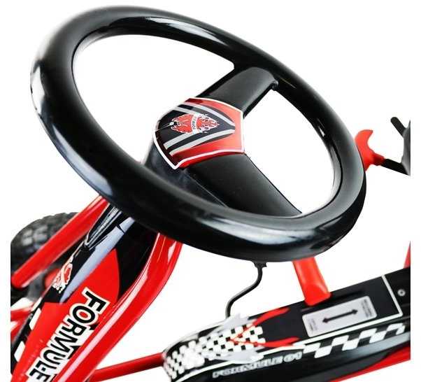 Lean Cars Gokart raudoni A-15 pripučiami ratai