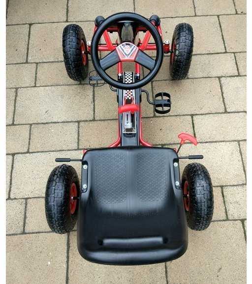 Lean Cars Gokart raudoni A-15 pripučiami ratai
