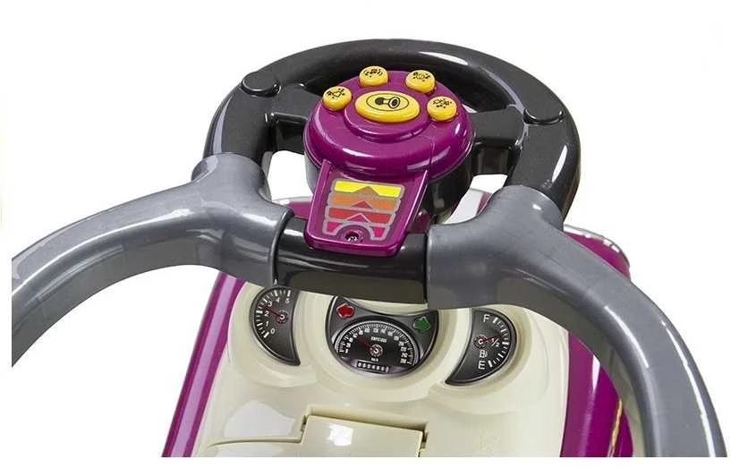 Lean Cars Vaikiškas vežimėlis su gidu ir stūmikliu „Violetinė Sounds“