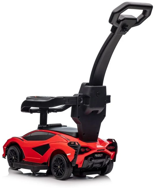 Lean Cars „Lamborghini QLS-996T“ važiuojamasis automobilis su stūmikliu, raudonas