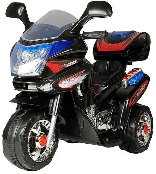 Lean Cars HC8051 Baterijomis maitinamas variklis vaikams, juodos lenktyninės LED šviesos, garsai