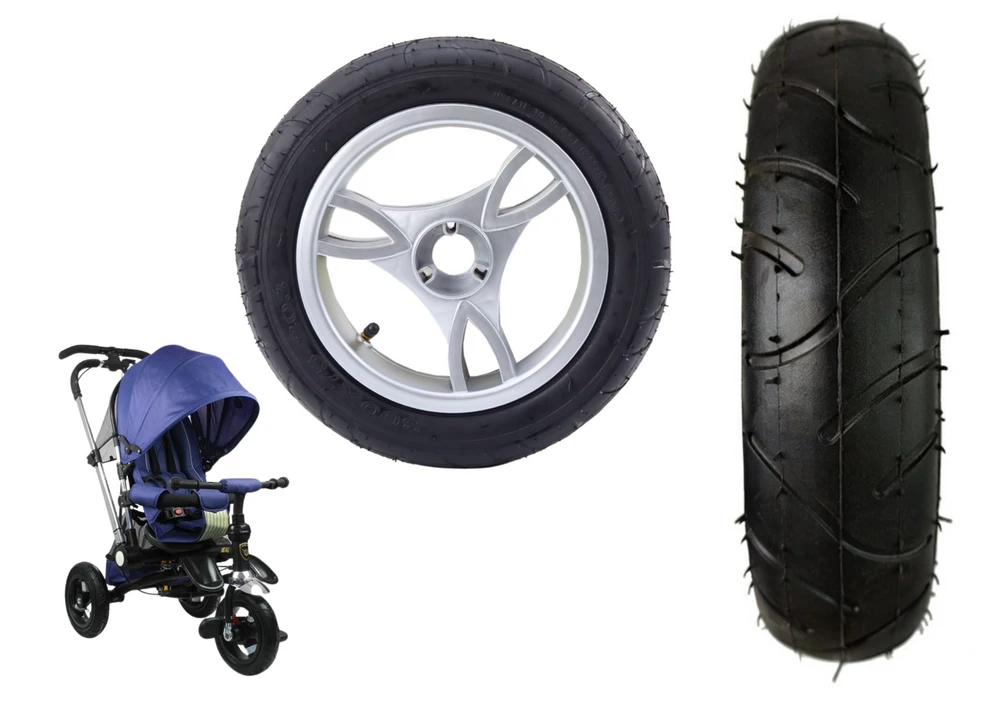 Lean Cars Priekinis plastikinis ratas PRO700 su pripučiama gumine padanga
