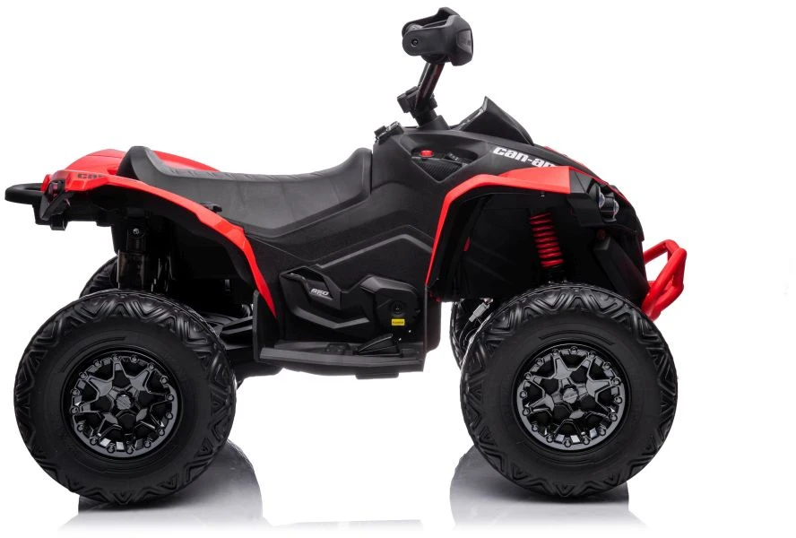 Lean Cars Vienvietis vaikiškas elektromobilis Quad, raudonas