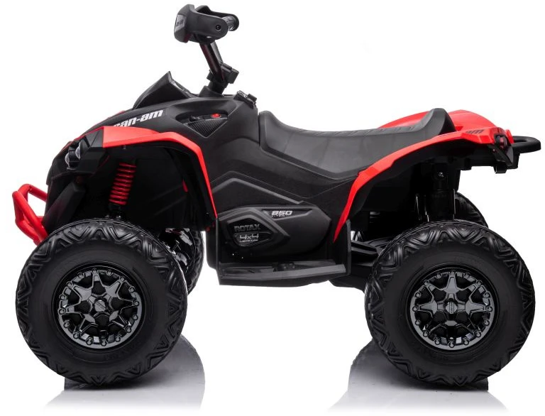 Lean Cars Vienvietis vaikiškas elektromobilis Quad, raudonas