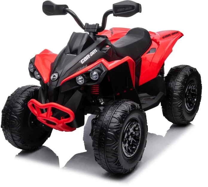 Lean Cars Vienvietis vaikiškas elektromobilis Quad, raudonas