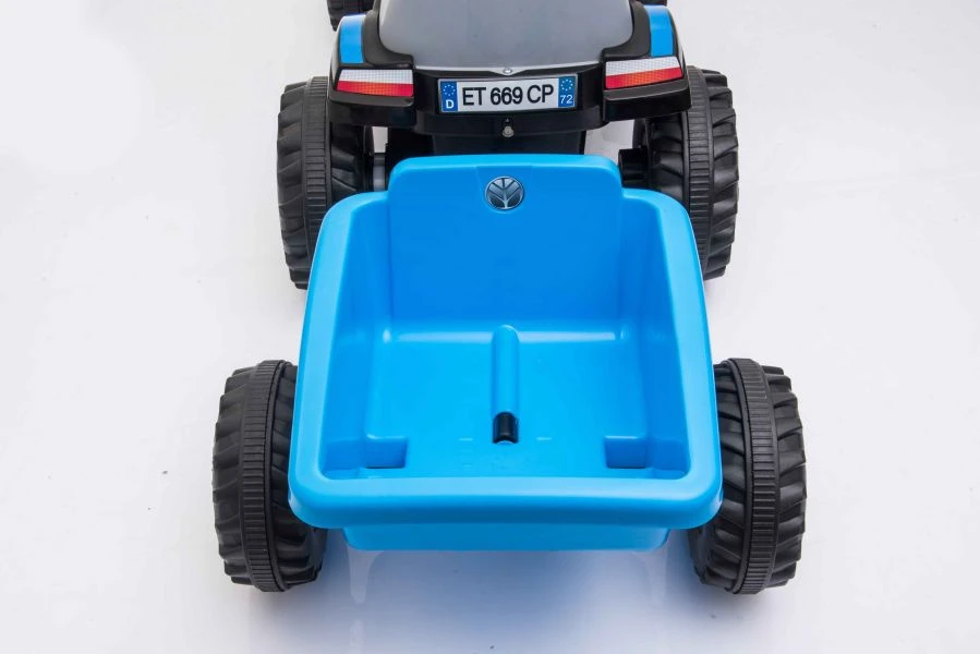 Lean Cars Traktor Na Akumuliatorius su Przyczepą A009 Mėlyna