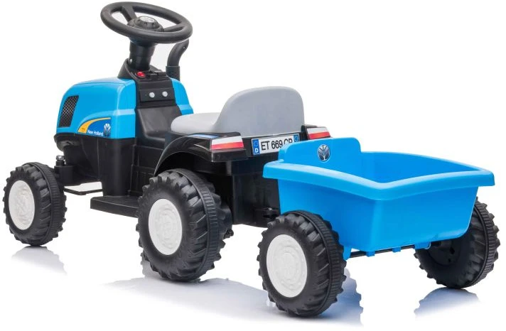 Lean Cars Traktor Na Akumuliatorius su Przyczepą A009 Mėlyna
