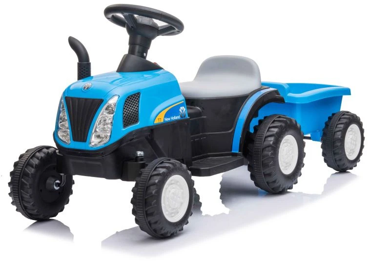 Lean Cars Traktor Na Akumuliatorius su Przyczepą A009 Mėlyna