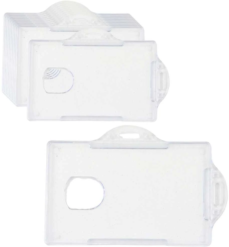 Lean Plastikinis horizontalus ID kortelių dėklas, 10x7 cm