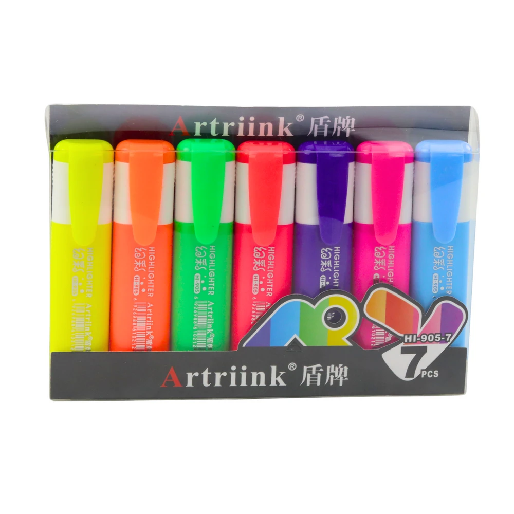 Lean Neoninių žymeklių rinkinys, 7 vnt.