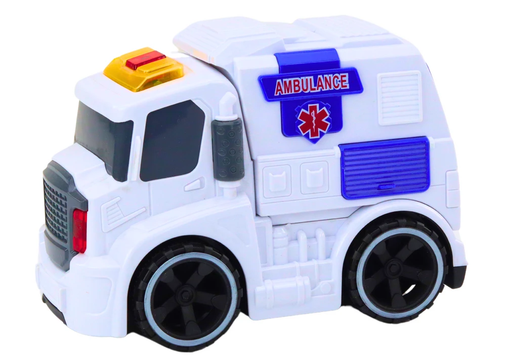 Lean Toys Žaislinė greitosios pagalbos mašina su šviesomis ir garsais