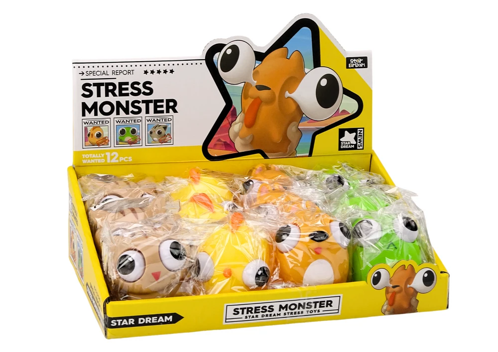 Lean Toys Linksmasis Monstras – Antistresinis Žaislas