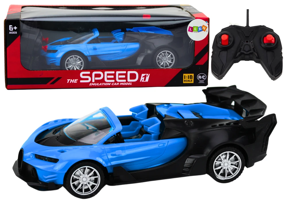 Lean Toys Nuotoliniu būdu valdomas sportinis automobilis 1:18 mėlynas