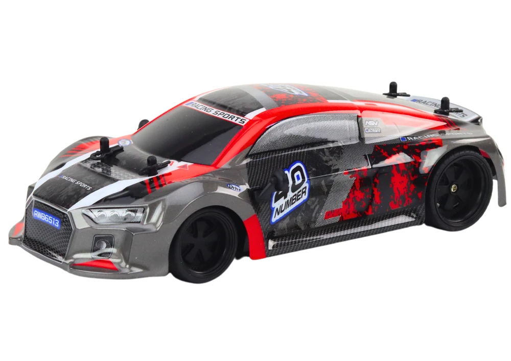 Lean Toys Nuotolinio Valdymo Automobilis 1:18 Guminiai Ratai Raudonas