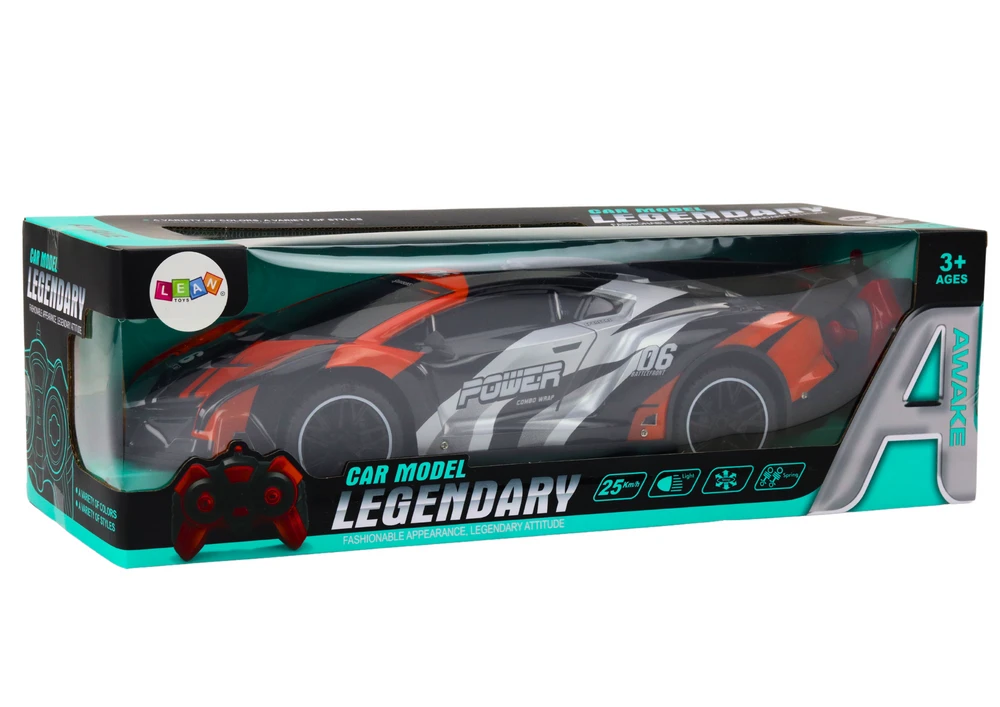 Lean Toys Oranžinis Mašinėlė RC 1:10 Oranžinis Speed ​​iki 25 km/h