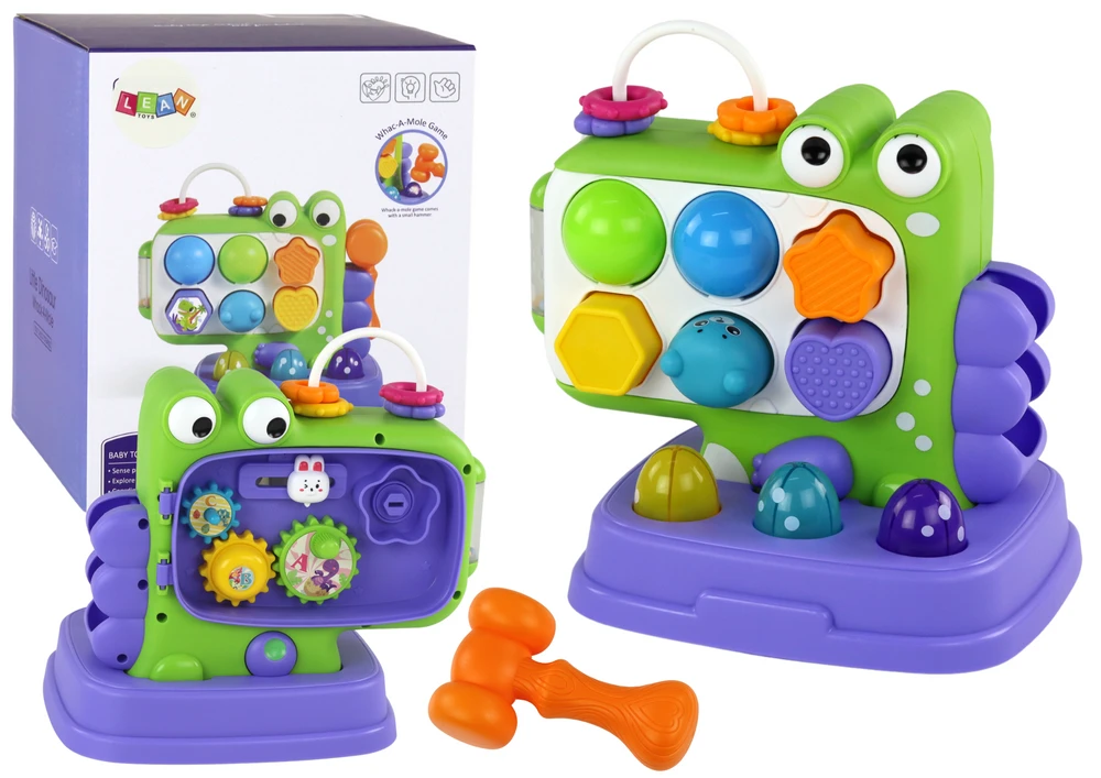 Edukacinis dinozauro formos žaislas Whack-A-Mole