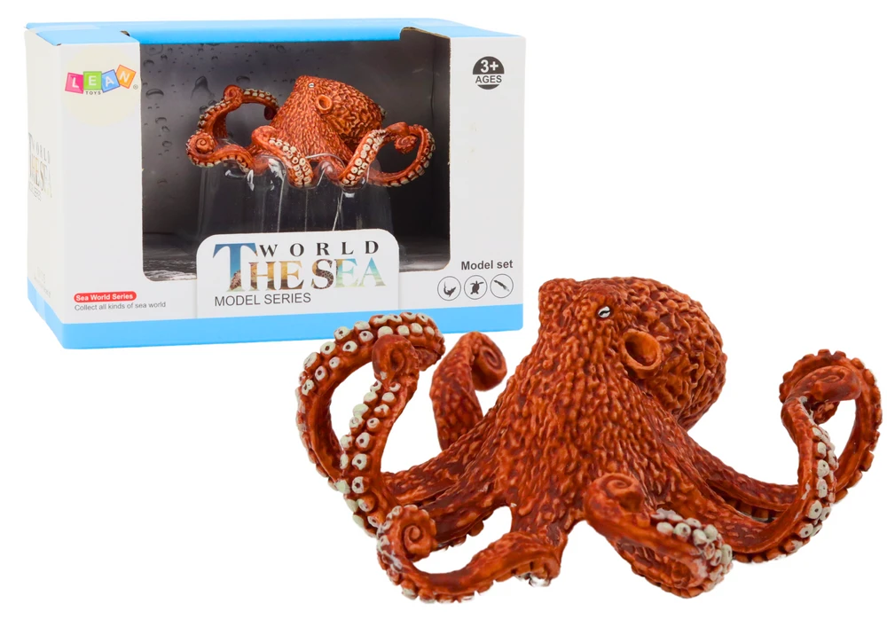 Lean Toys Aštuonkojo figūrėlė oranžinė 10 cm