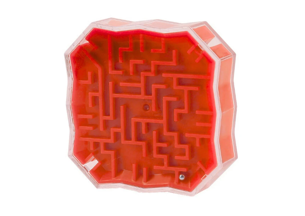 Lean Toys Logikos žaidimas „Labirintas su kamuoliuku“ raudonas