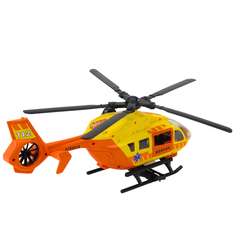 Lean Toys Gelbėjimo sraigtasparnis su šviesomis ir garsais oranžinis 1:12