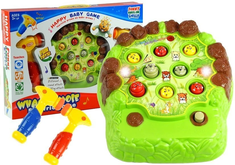 Lean Toys Elektroninis žaidimas su plaktuku ir garsais