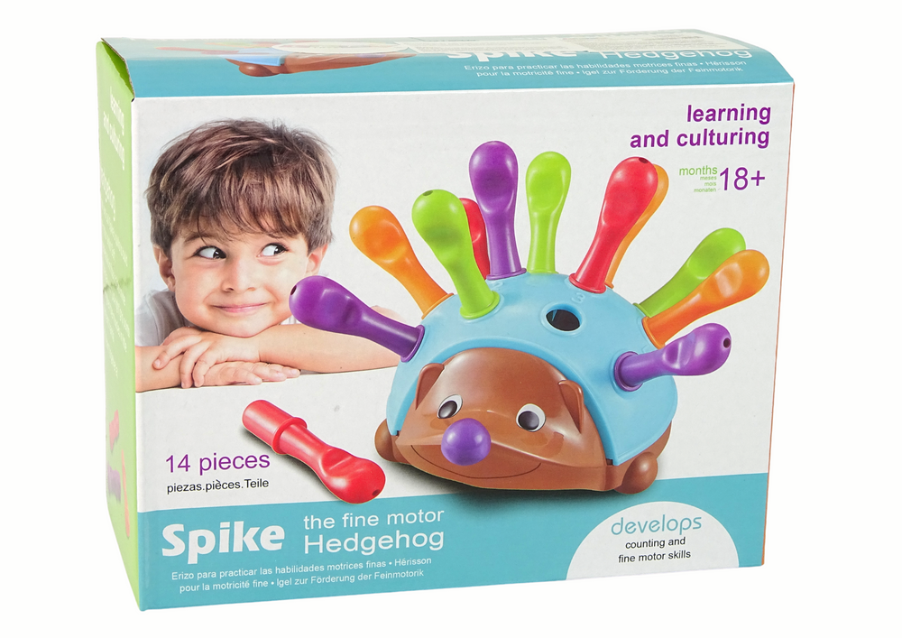 Jeżyk Lean Toys Ežiuko galvosūkis Mėlynos spalvos Spalvingi smaigaliai