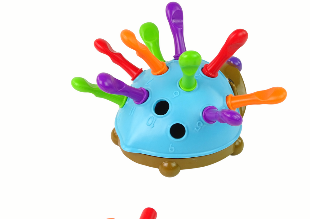 Jeżyk Lean Toys Ežiuko galvosūkis Mėlynos spalvos Spalvingi smaigaliai