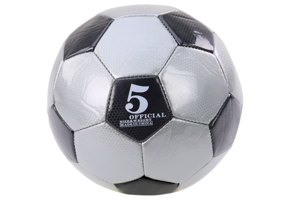 Piłka Klasikinis pilkas futbolo kamuolys, dydis 5