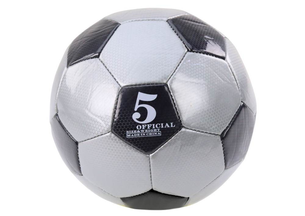 Piłka Klasikinis pilkas futbolo kamuolys, dydis 5